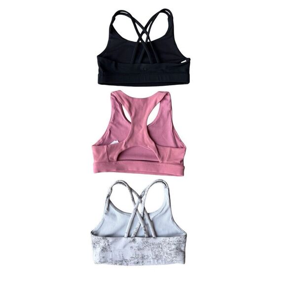 Athleta Girl Set Of 3 Sports Bras, 2 Upbeat Sports Bras, and 1 Speed Racer Size - Picture 2 of 9
